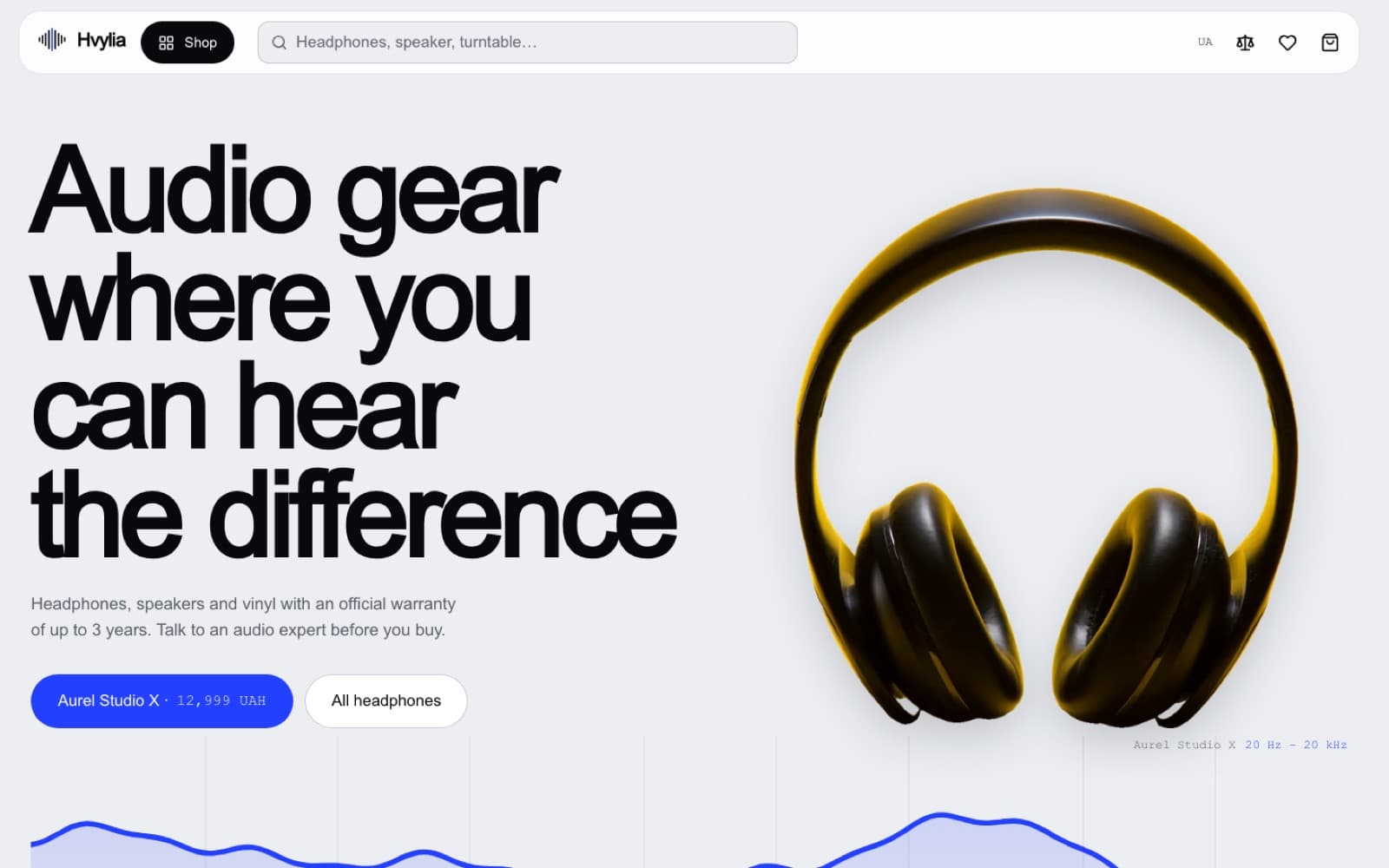 Hvylia — Online store · Audio equipment