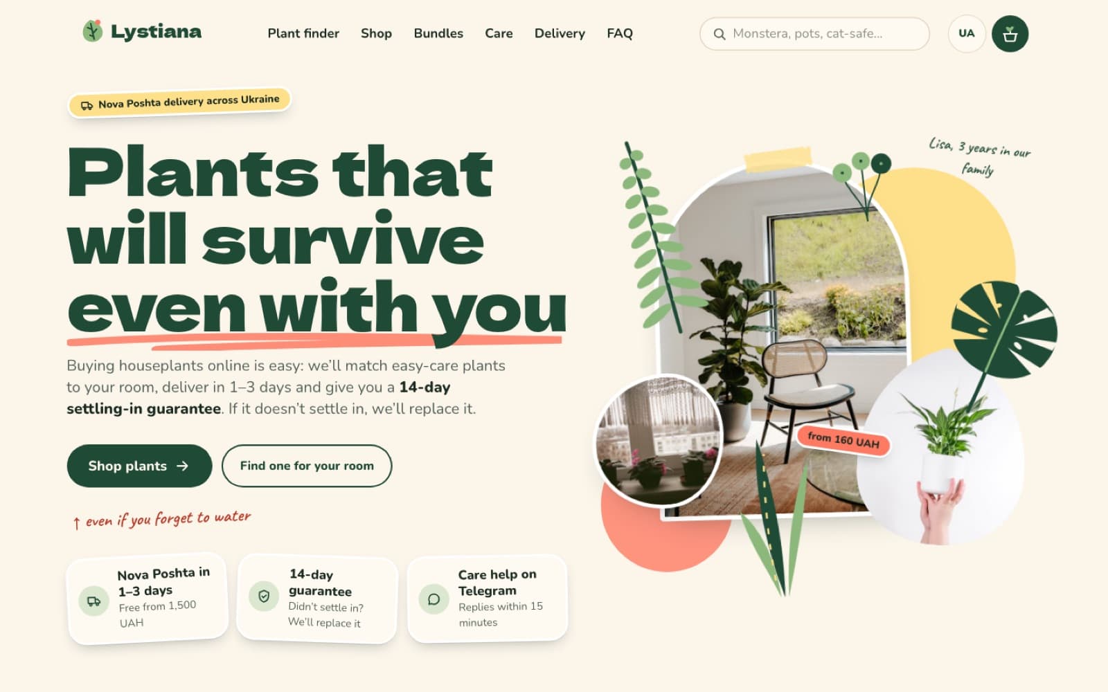 Lystiana — Online store · Houseplants